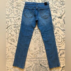 Prana men's jeans. Very clean look, good quality fabric with a bit of stretch.